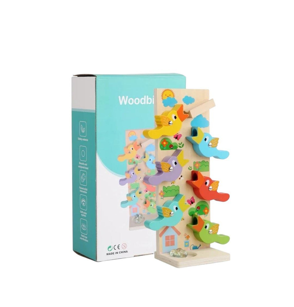wooden bird ramp toy