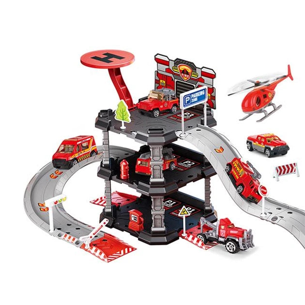 Parking Lot Fire Trucks